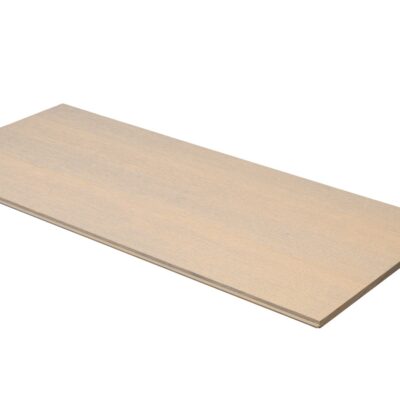Veggpanelet i MDF med naturlig eikefiner, Lys grå – 600 × 19 × 2750 mm