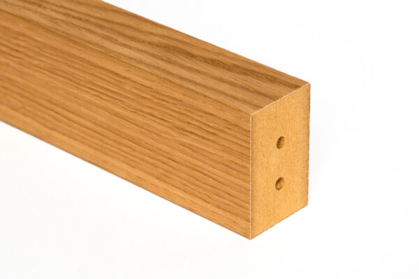 Frittstående eikespile – 40 × 60 × 2750 mm med monteringssett for tak og gulv. - Bilde 5