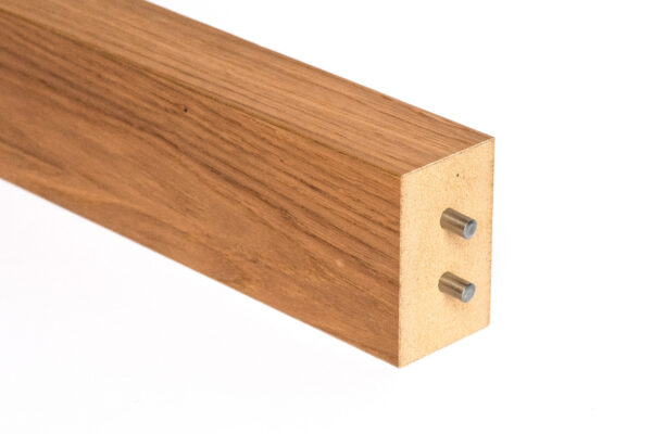 Frittstående eikespile – 40 × 60 × 2750 mm med monteringssett for tak og gulv. - Bilde 3