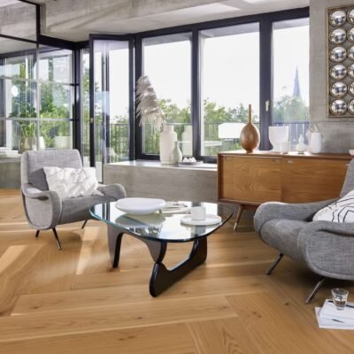 Moderne stue med stilige møbler