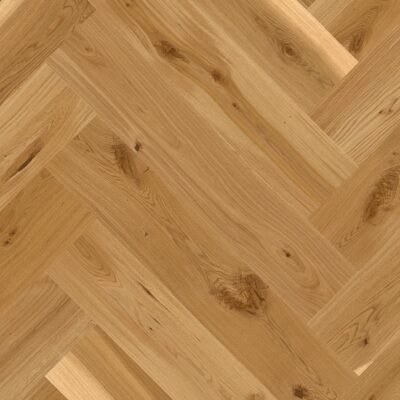 Eik parkett i fiskebensmønster