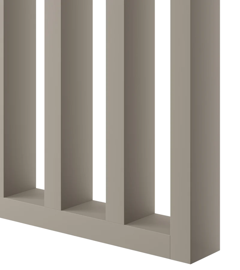 Frittstående spilevegg med base 30×70 med 50 mellomrom – Finish Foil (Sand Beige) Frittstående spilevegg med base 30×70 med 50 mellomrom – Finish Foil (Sand Beige) - Bilde 3