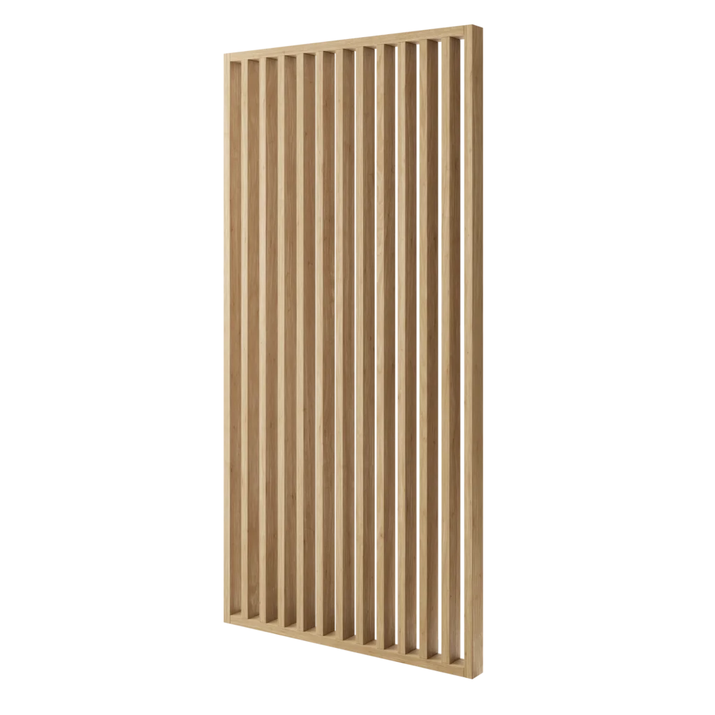 Frittstående spilevegg 30×70 med 50 mellomrom – Finish Foil (Natur Eik)