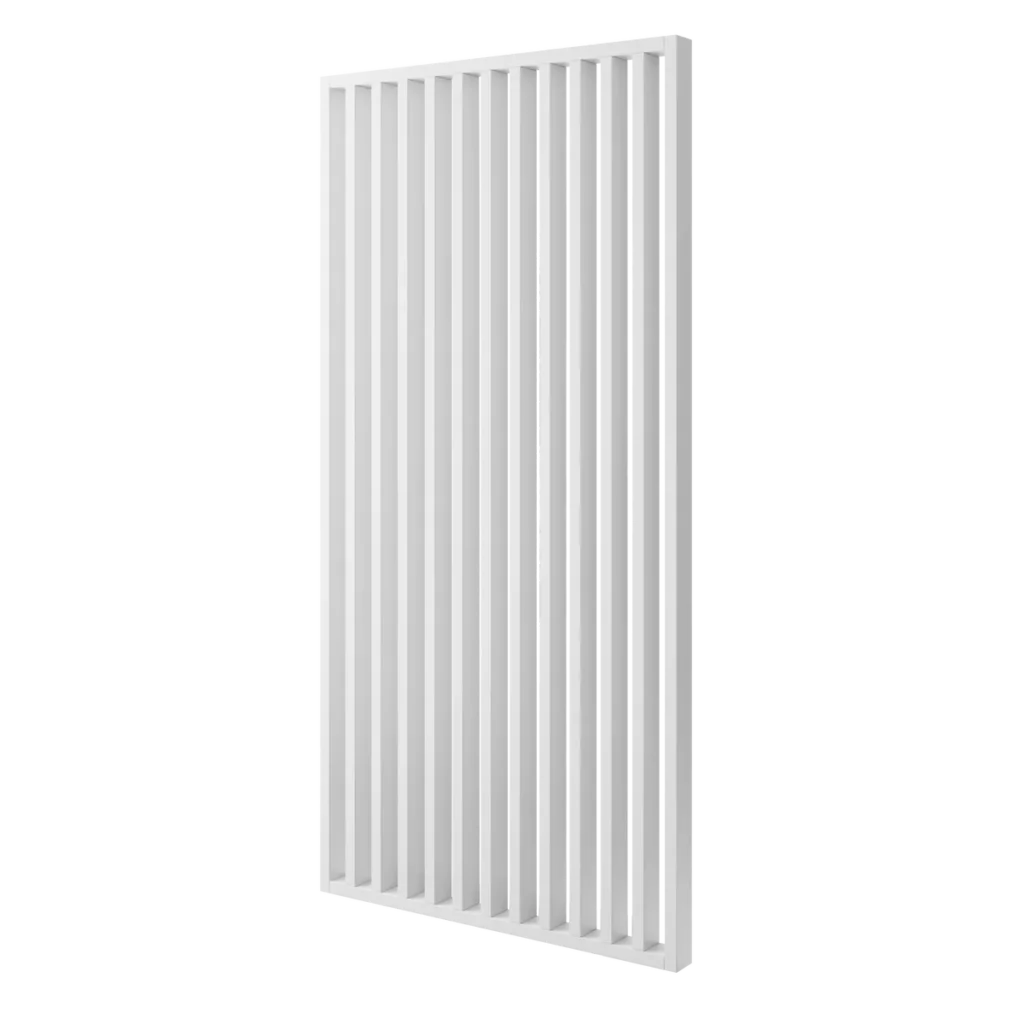 Frittstående spilevegg 30×70 med 50 mellomrom – Finish Foil (Hvit Matt)