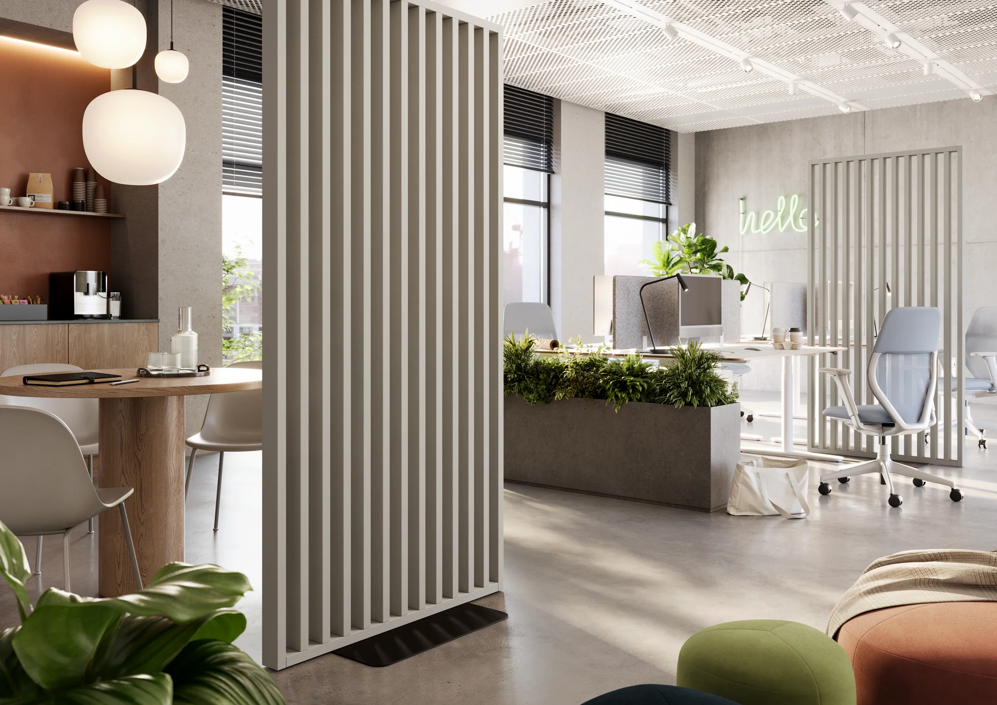 Frittstående spilevegg med base 30×70 med 50 mellomrom – Finish Foil (Sand Beige) Frittstående spilevegg med base 30×70 med 50 mellomrom – Finish Foil (Sand Beige) - Bilde 2