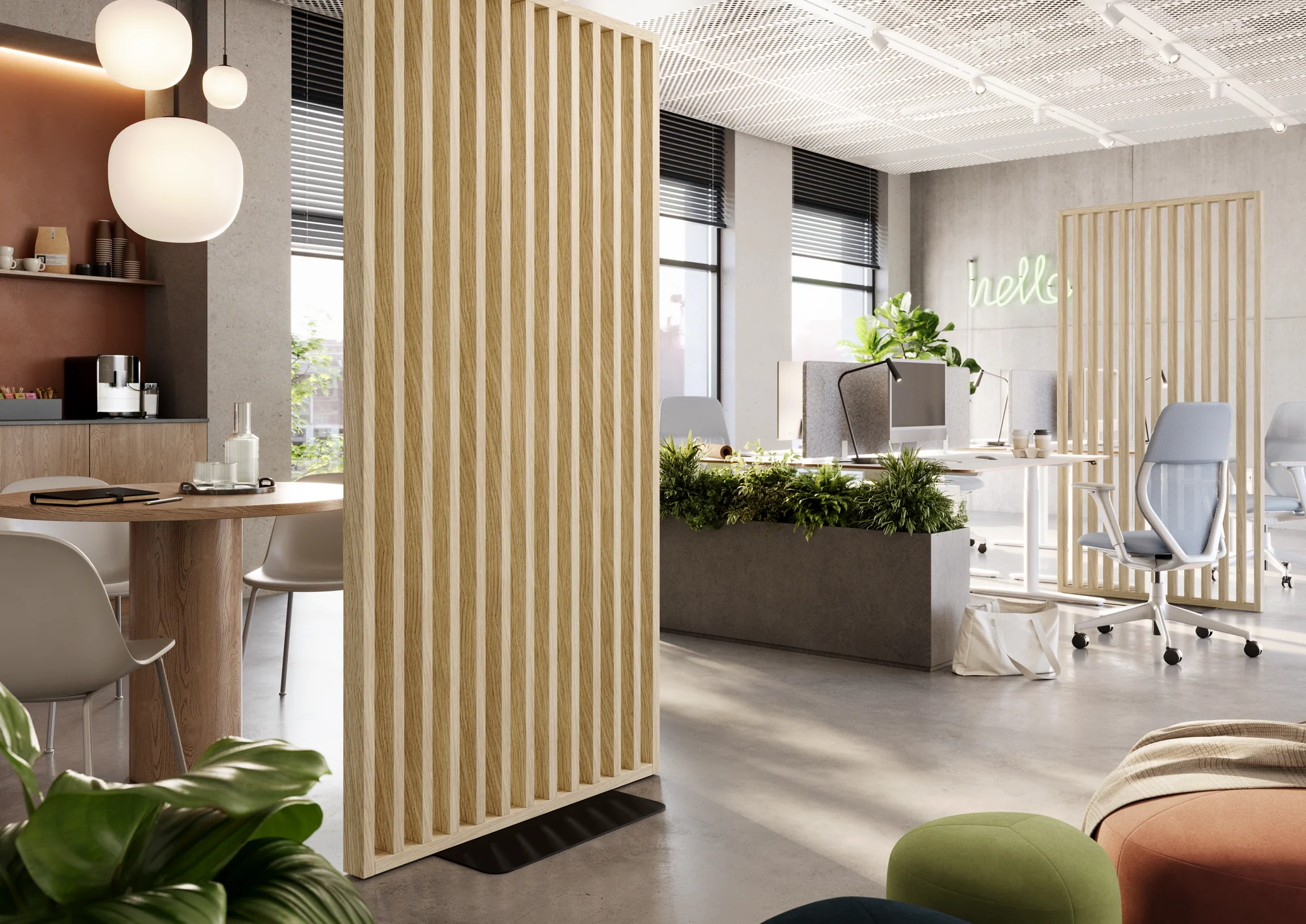 Frittstående spilevegg med base 30×70 med 50 mellomrom – CPL Premium (Europeisk Eik) Frittstående spilevegg med base 30×70 med 50 mellomrom – CPL Premium (Europeisk Eik) - Bilde 2