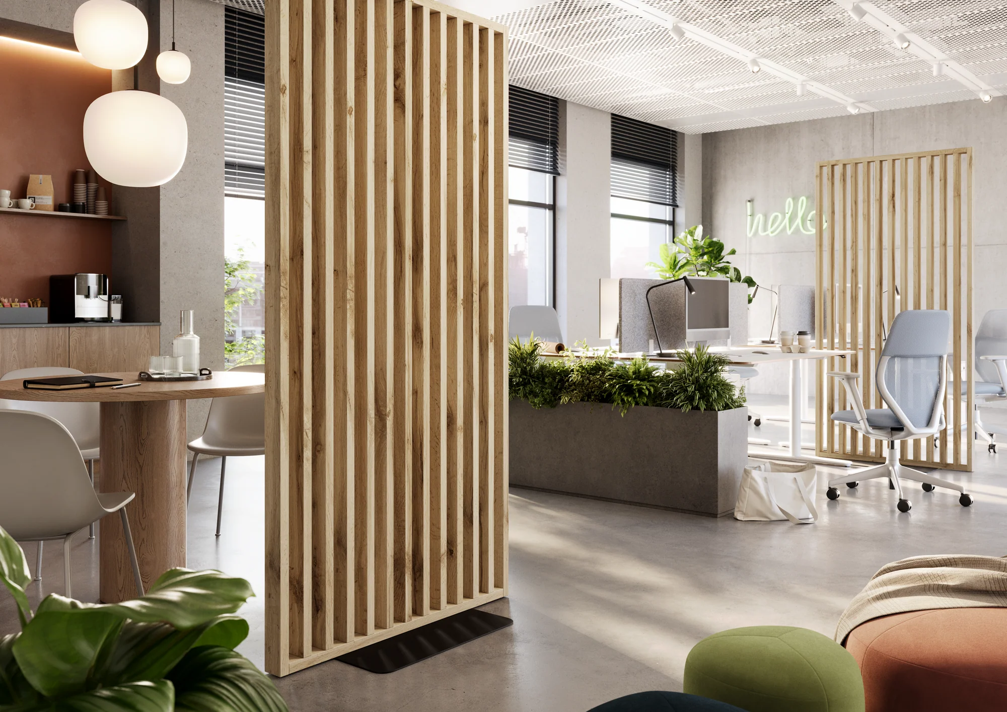 Frittstående spilevegg med base 30×70 med 50 mellomrom – Finish Foil (Wotan Eik) Frittstående spilevegg med base 30×70 med 50 mellomrom – Finish Foil (Wotan Eik) - Bilde 2