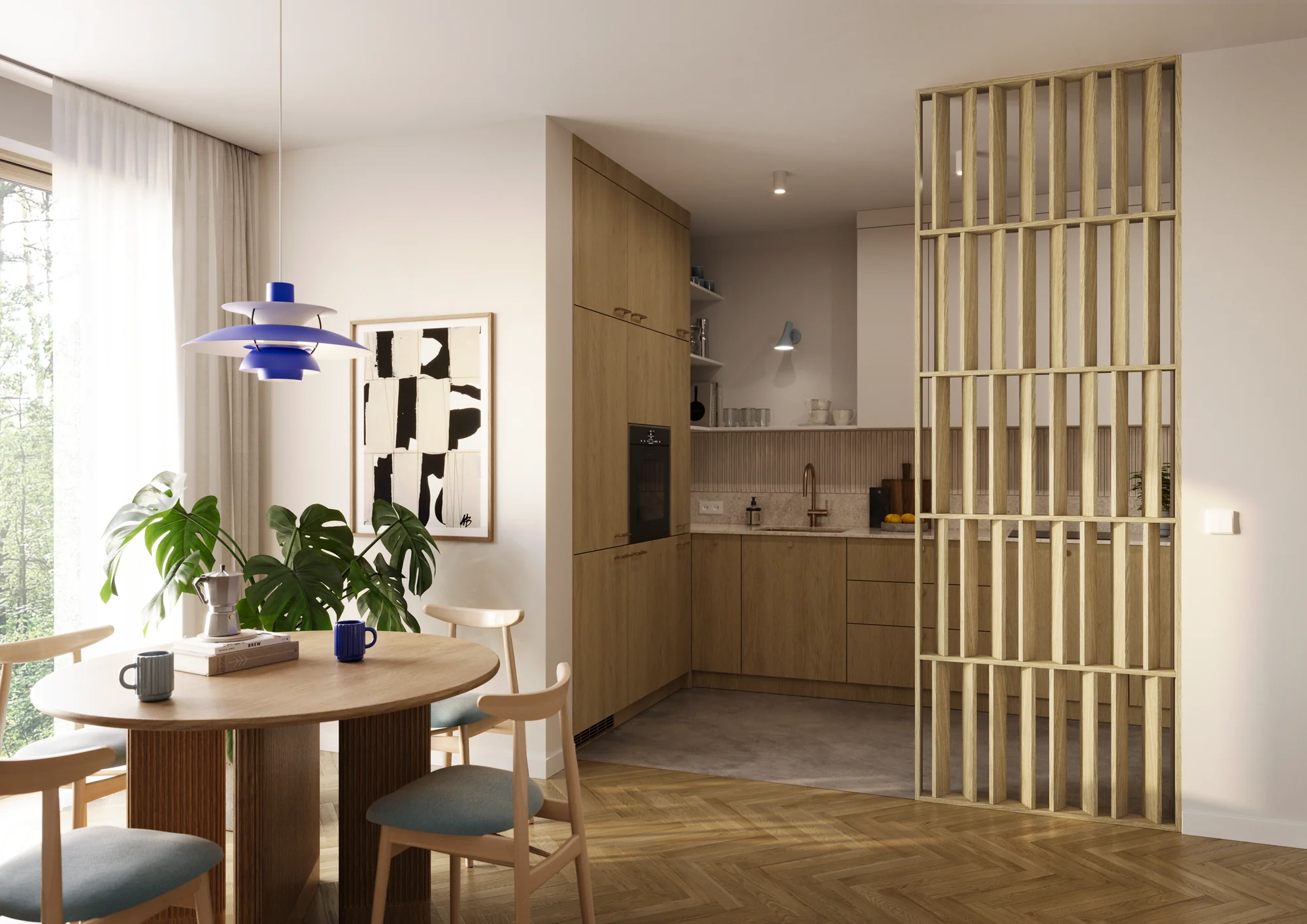 Spilevegg Japandi – CPL Premium (Europeisk Eik) Spilevegg Japandi – CPL Premium (Europeisk Eik) - Bilde 2