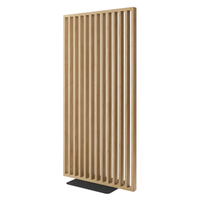 Frittstående spilevegg med base 30×70 med 50 mellomrom – Finish Foil (Natur Eik)