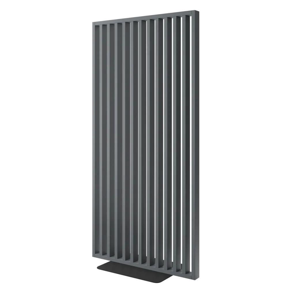 Frittstående spilevegg med base 30×70 med 50 mellomrom – Finish Foil (Grafitt Matt)