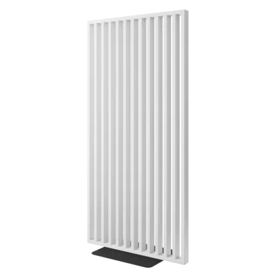 Frittstående spilevegg med base 30×70 med 50 mellomrom – Finish Foil (Hvit Matt)