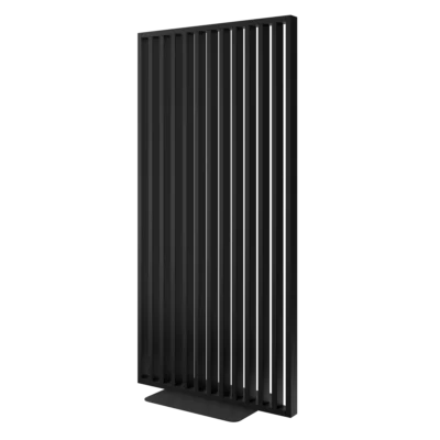 Frittstående spilevegg med base 30×70 med 50 mellomrom – Finish Foil (Svart Matt)