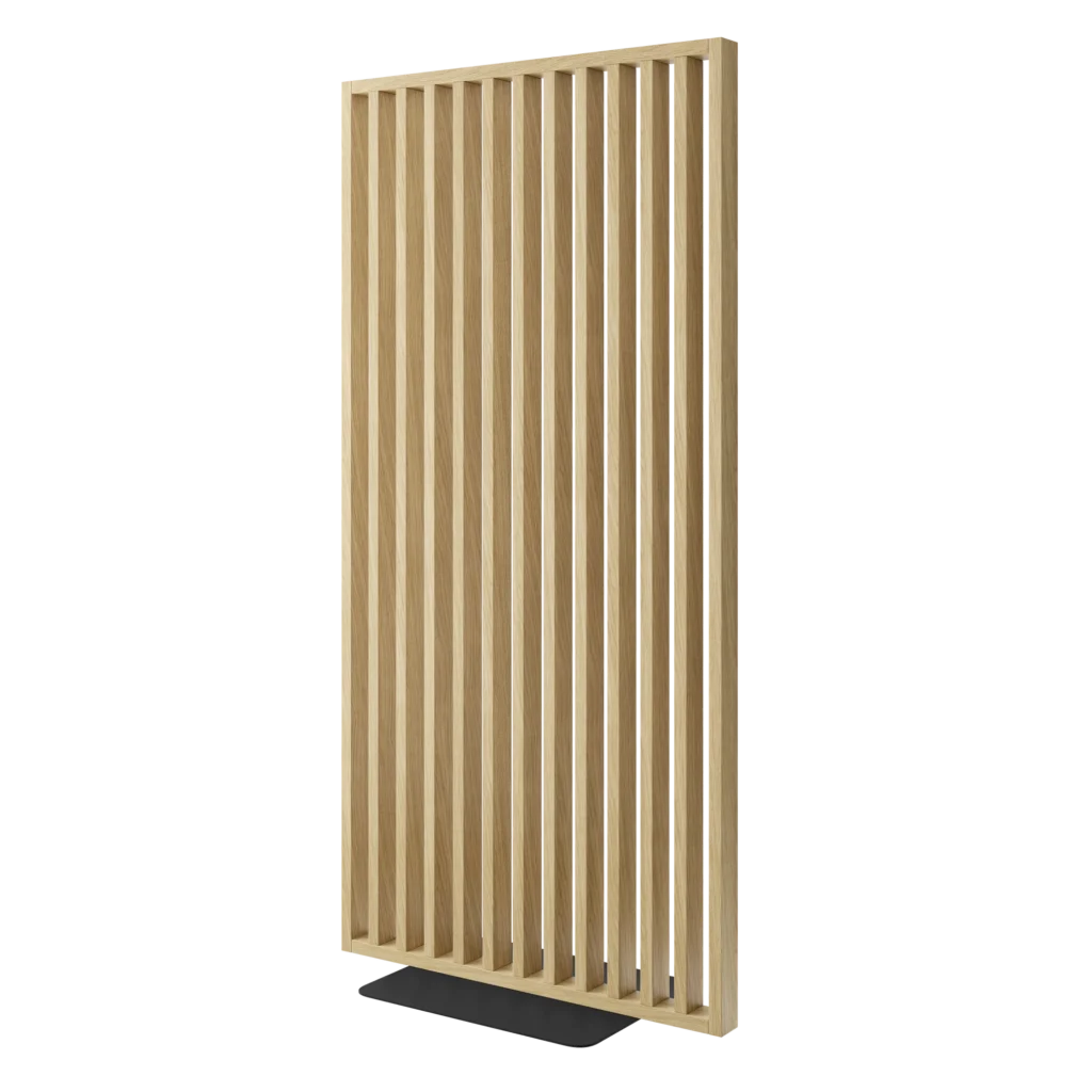 Frittstående spilevegg med base 30×70 med 50 mellomrom – CPL Premium (Europeisk Eik)