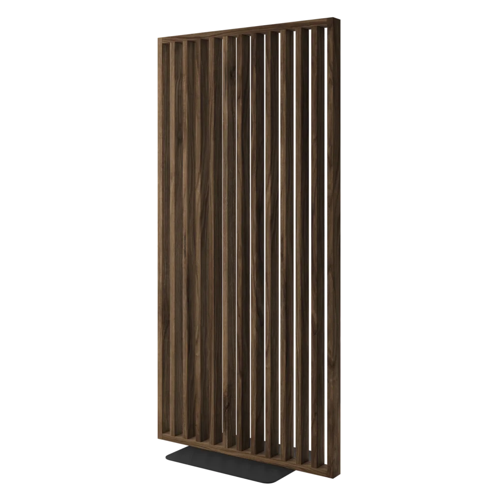Frittstående spilevegg med base 30×70 med 50 mellomrom – Finish Foil (Classic Valnøtt)
