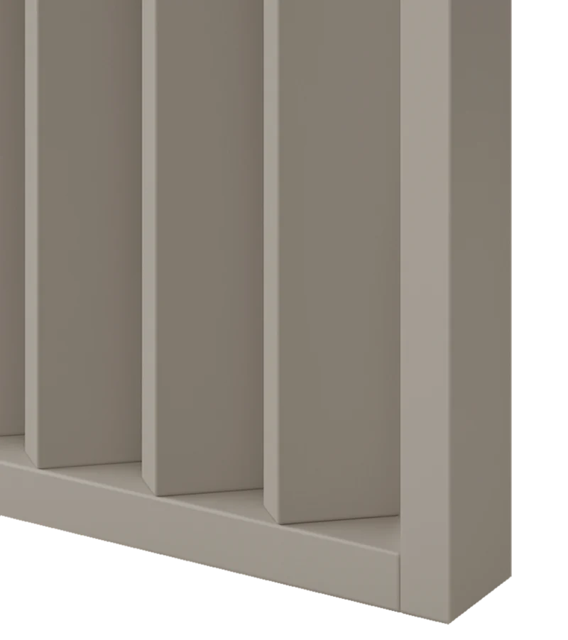 Frittstående spilevegg med base 30×70 med 50 mellomrom – Finish Foil (Sand Beige) Frittstående spilevegg med base 30×70 med 50 mellomrom – Finish Foil (Sand Beige) - Bilde 4