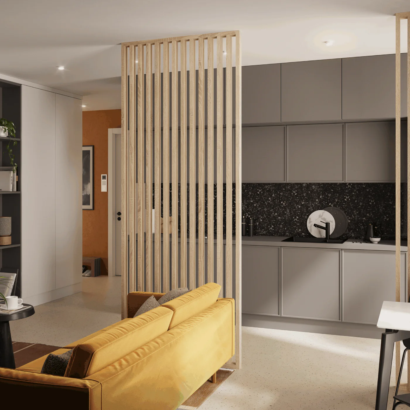 Frittstående spilevegg 30×70 med 50 mellomrom – Finish Foil (Sonoma Eik) Frittstående spilevegg 30×70 med 50 mellomrom – Finish Foil (Sonoma Eik) - Bilde 2