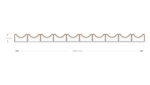 Lameller på stoff – VIK – naturlig eikefinér