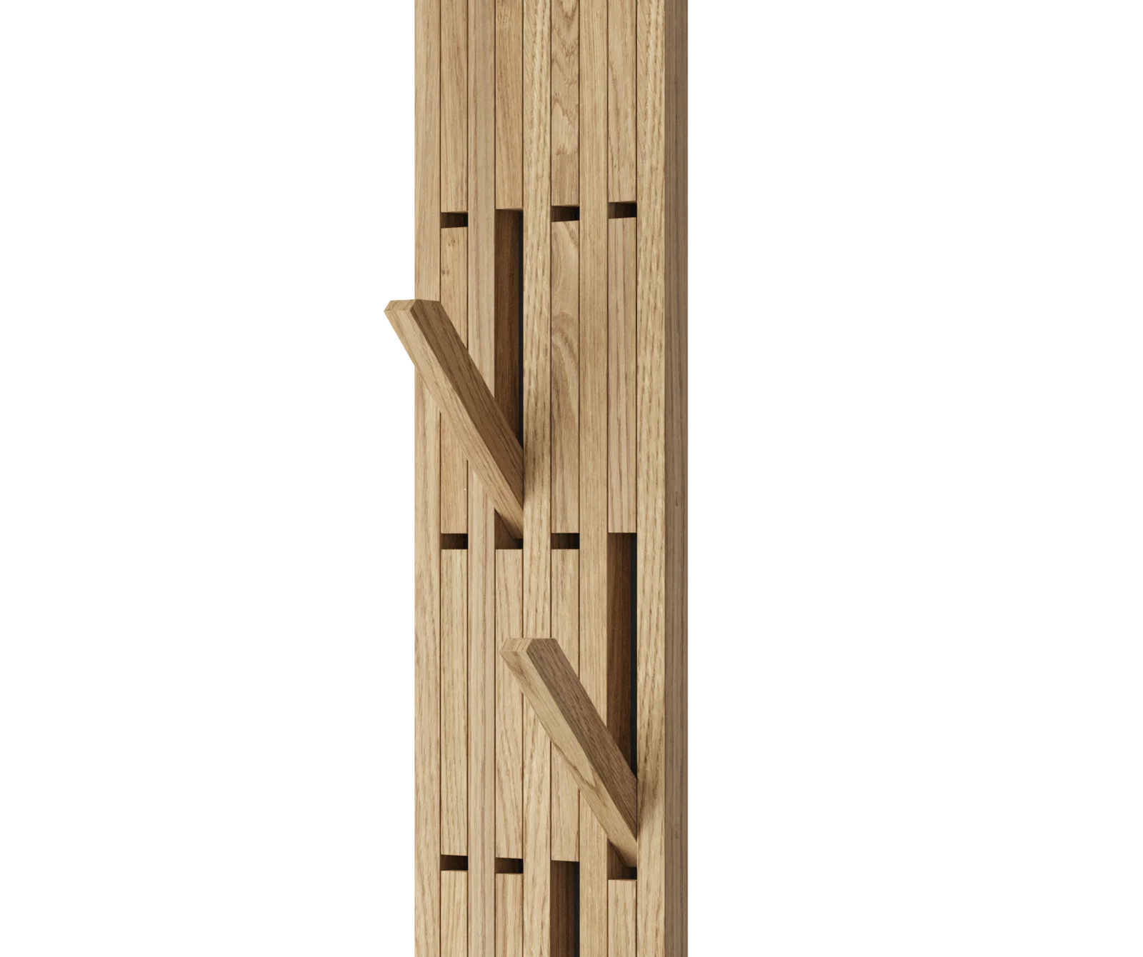 Veggpanel med knagger – Branché – naturlig eikefinér Veggpanel med knagger – Branché – naturlig eikefinér